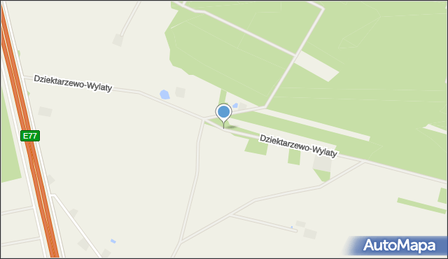 Dziektarzewo-Wylaty, Dziektarzewo-Wylaty, mapa Dziektarzewo-Wylaty