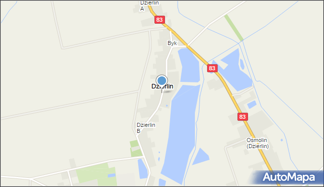 Dzierlin, Dzierlin, mapa Dzierlin