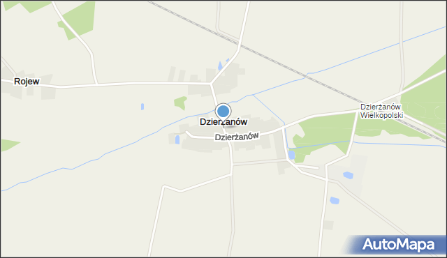 Dzierżanów gmina Krotoszyn, Dzierżanów, mapa Dzierżanów gmina Krotoszyn