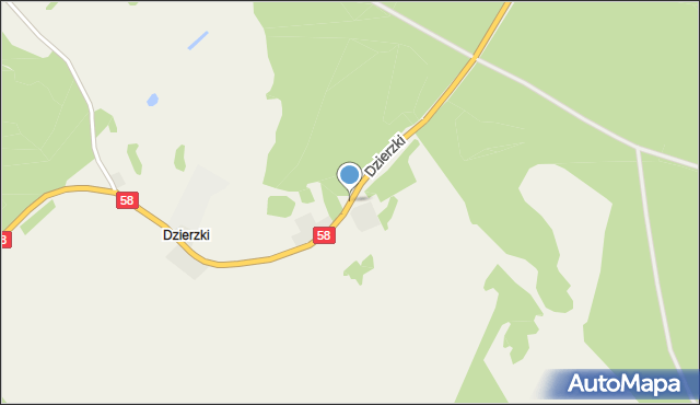 Dzierzki, Dzierzki, mapa Dzierzki