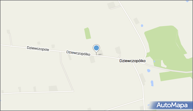 Dziewczopólko, Dziewczopólko, mapa Dziewczopólko