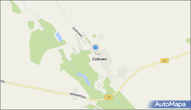 Dzikowo gmina Barlinek, Dzikowo, mapa Dzikowo gmina Barlinek