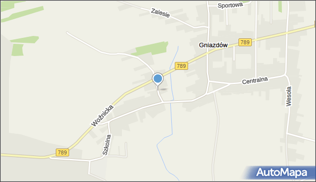 Gniazdów gmina Koziegłowy, Dzielna, mapa Gniazdów gmina Koziegłowy