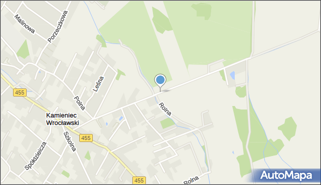 Kamieniec Wrocławski, Działkowa, mapa Kamieniec Wrocławski