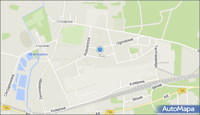 Koniecpol, Działkowa, mapa Koniecpol