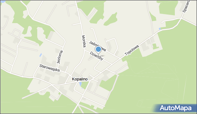Kopalino, Dzierzby, mapa Kopalino