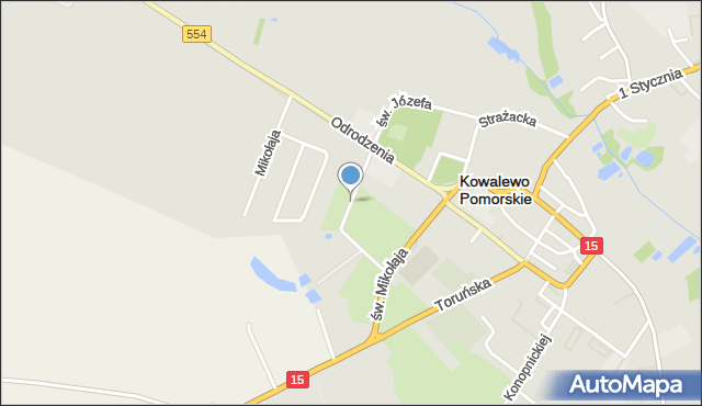 Kowalewo Pomorskie, Działkowa, mapa Kowalewo Pomorskie