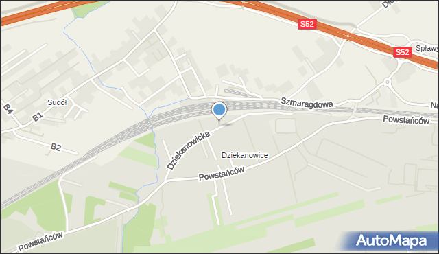 Kraków, Dziekanowicka, mapa Krakowa