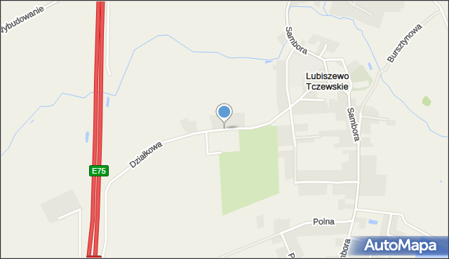 Lubiszewo Tczewskie, Działkowa, mapa Lubiszewo Tczewskie