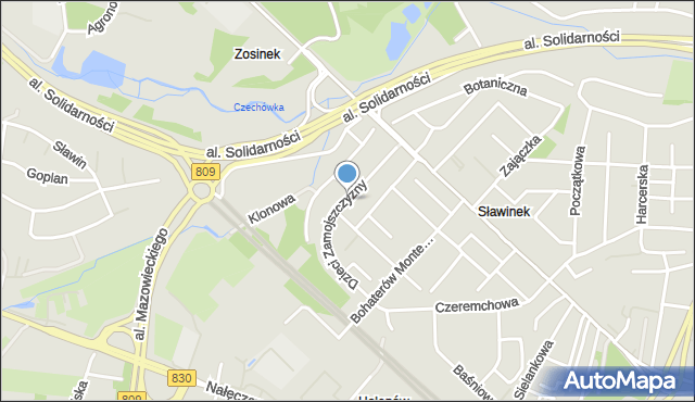 Lublin, Dzieci Zamojszczyzny, mapa Lublina