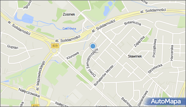 Lublin, Dzieci Zamojszczyzny, mapa Lublina