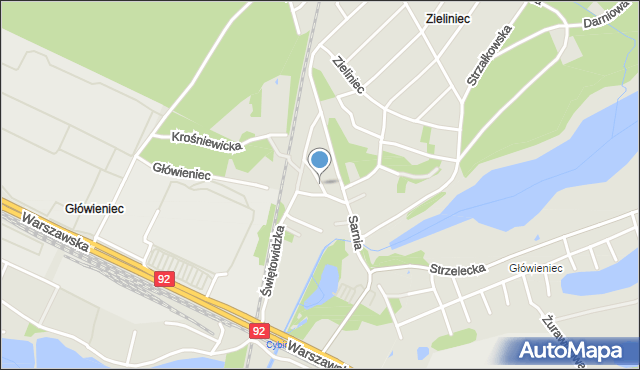 Poznań, Dzicza, mapa Poznania