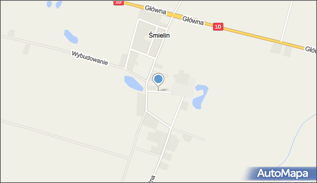 Śmielin, Działkowa, mapa Śmielin