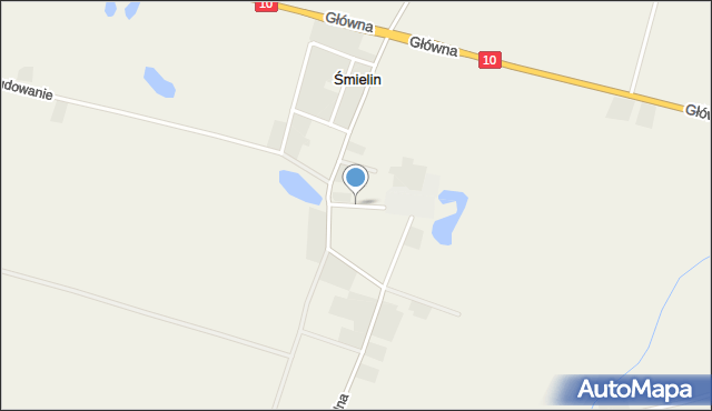 Śmielin, Działkowa, mapa Śmielin