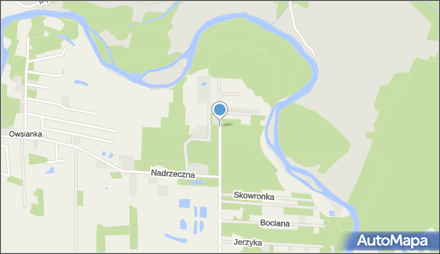 Starowola gmina Jadów, Dzięcioła, mapa Starowola gmina Jadów