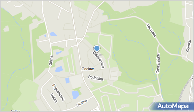 Szczecin, Dzielnicowa, mapa Szczecina