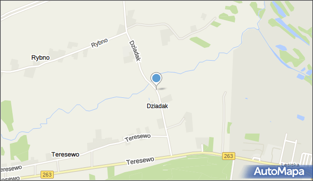 Teresewo, Dziadak, mapa Teresewo