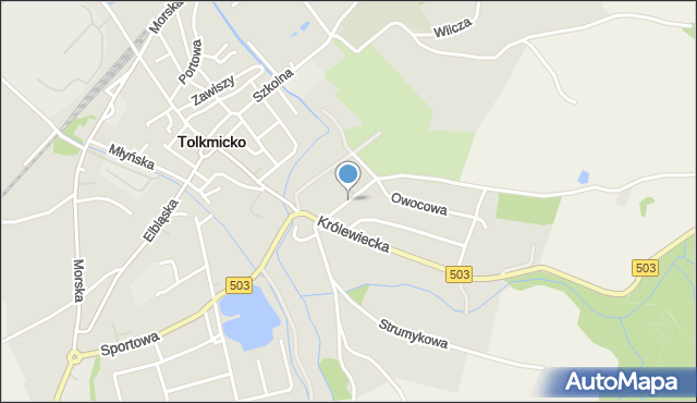 Tolkmicko, Dzika, mapa Tolkmicko
