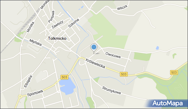 Tolkmicko, Dzika, mapa Tolkmicko