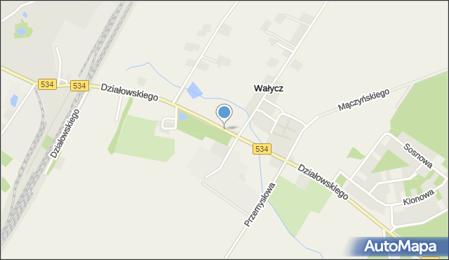 Wałycz, Działowskiego Zygmunta, mapa Wałycz