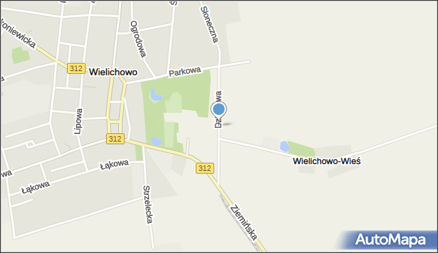 Wielichowo-Wieś, Działkowa, mapa Wielichowo-Wieś