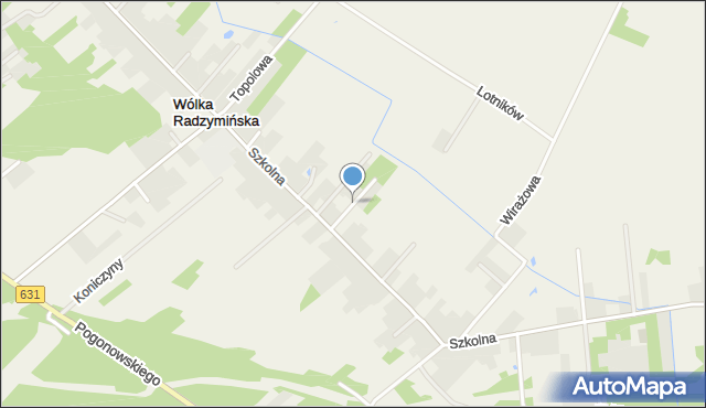 Wólka Radzymińska, Dzwonkowa, mapa Wólka Radzymińska