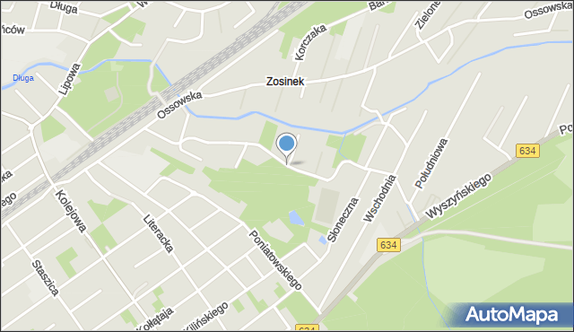 Zielonka powiat wołomiński, Dziennikarska, mapa Zielonka powiat wołomiński