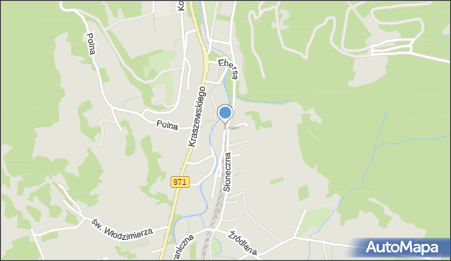 Krynica-Zdrój, Ebersa Henryka, dr., mapa Krynica-Zdrój