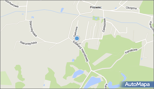 Tarnowskie Góry, Edukacji Narodowej, mapa Tarnowskie Góry