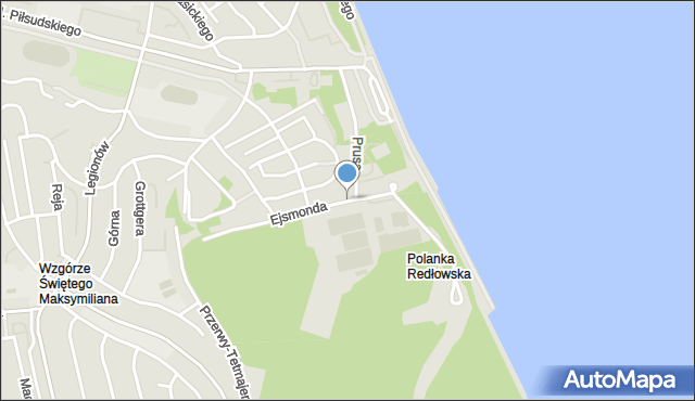 Gdynia, Ejsmonda Juliana, mapa Gdyni