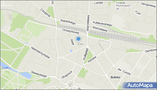 Szczecin, Ejsmonda Juliana, mapa Szczecina