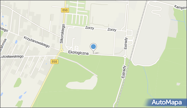 Klaudyn, Ekologiczna, mapa Klaudyn