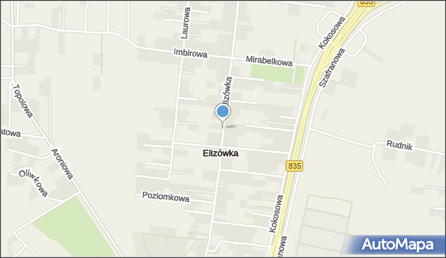 Elizówka gmina Niemce, Elizówka, mapa Elizówka gmina Niemce