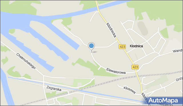 Kędzierzyn-Koźle, Elewatorowa, mapa Kędzierzyna-Koźle