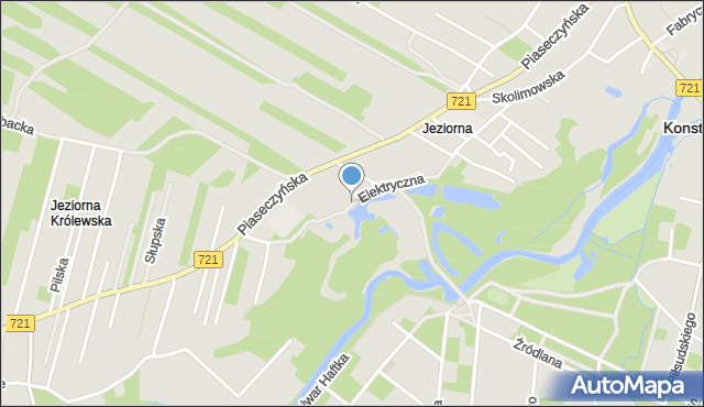 Konstancin-Jeziorna, Elektryczna, mapa Konstancin-Jeziorna