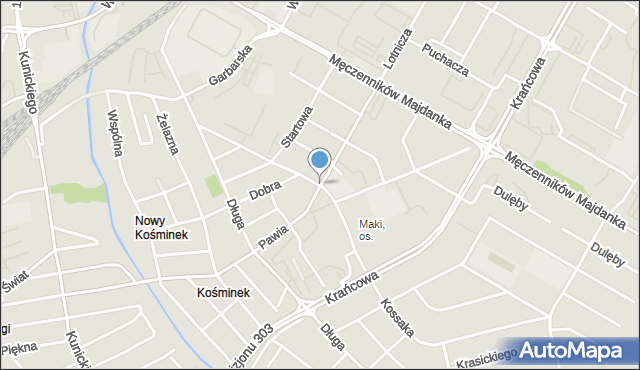 Lublin, Elektryczna, mapa Lublina