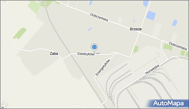 Opole, Elektryków, mapa Opola