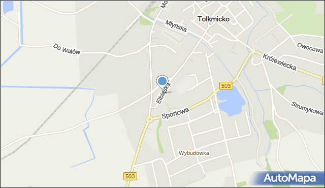 Tolkmicko, Elbląska, mapa Tolkmicko