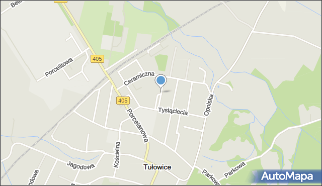 Tułowice powiat opolski, Elsnera, mapa Tułowice powiat opolski