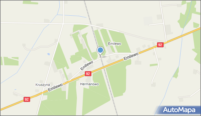 Barłogi gmina Grzegorzew, Emilewo, mapa Barłogi gmina Grzegorzew