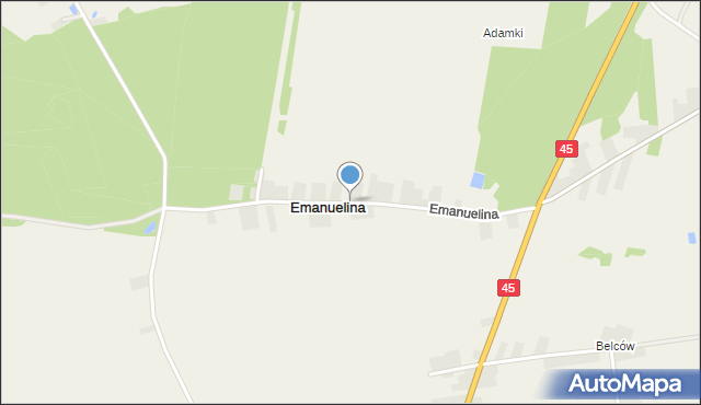 Emanuelina, Emanuelina, mapa Emanuelina