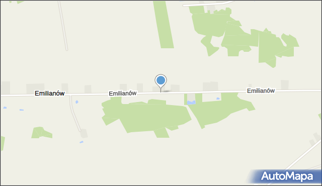 Emilianów gmina Bielawy, Emilianów, mapa Emilianów gmina Bielawy