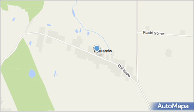 Emilianów gmina Piaski, Emilianów, mapa Emilianów gmina Piaski