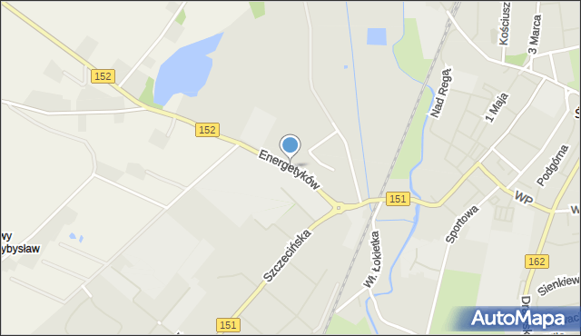 Świdwin, Energetyków, mapa Świdwin