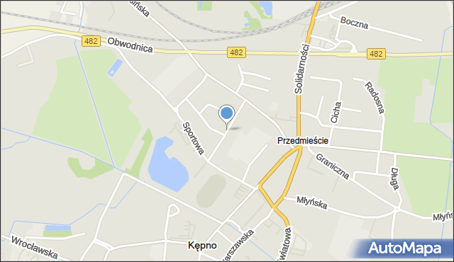 Kępno, Estkowskiego, mapa Kępno