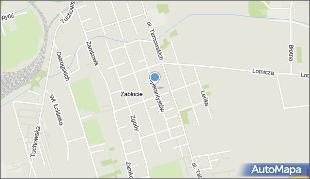 Tarnów, Esperantystów, mapa Tarnów