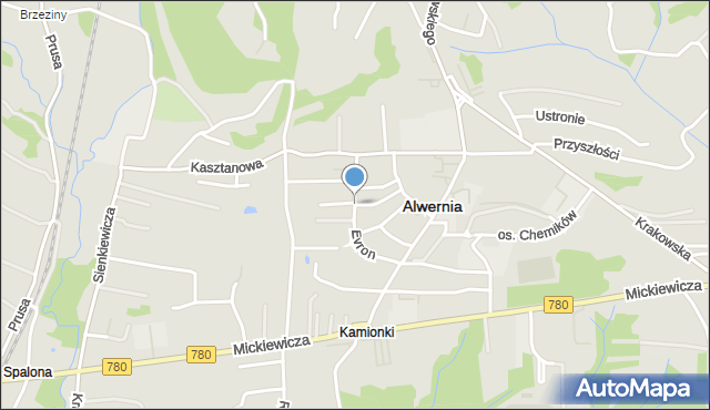 Alwernia, Evron, mapa Alwernia