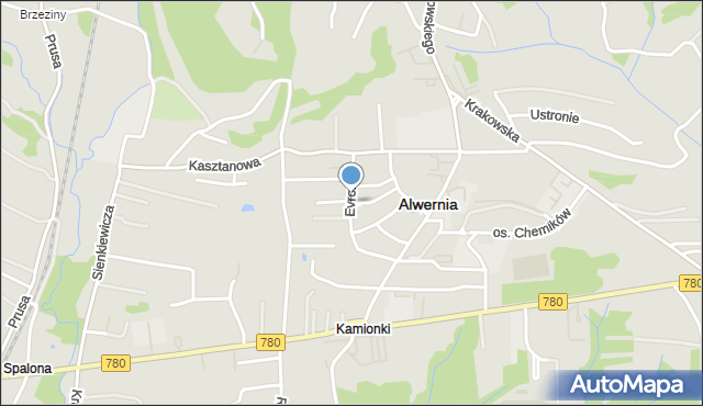 Alwernia, Evron, mapa Alwernia