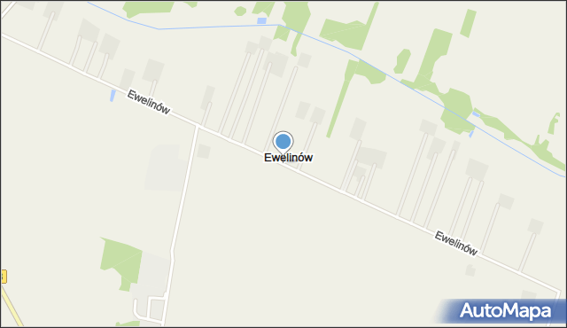 Ewelinów gmina Poddębice, Ewelinów, mapa Ewelinów gmina Poddębice