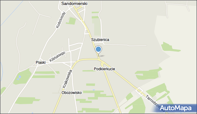 Baranów Sandomierski, Fabryczna, mapa Baranów Sandomierski